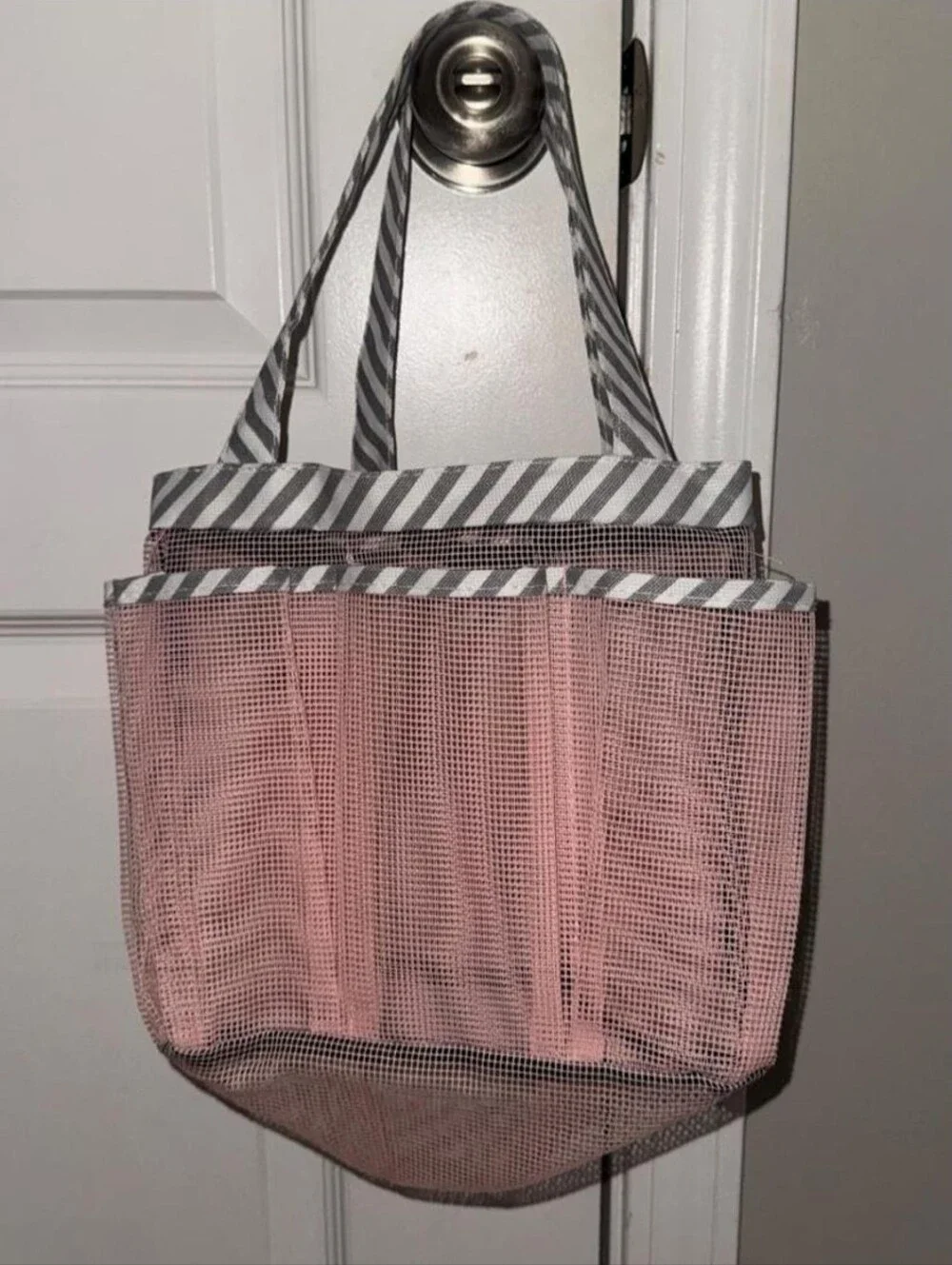 Mesh Shower Caddy Tote Bag Hanging Portable Basket for College Dorm Toiletries
